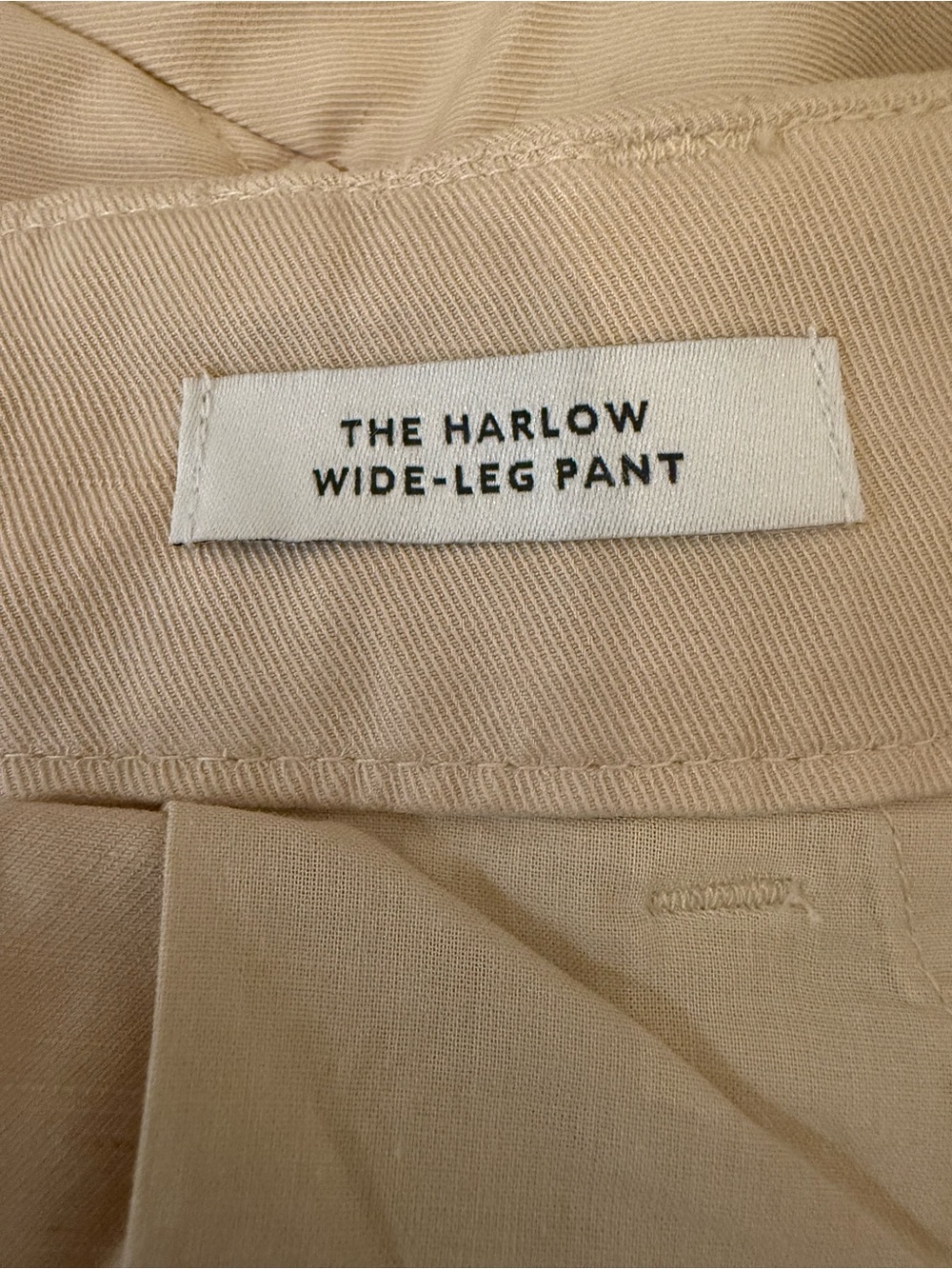 Harlow Wide-Leg Pant in Beige - Picture 6 of 7